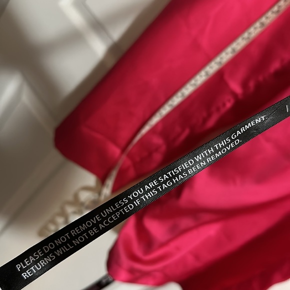 NWT Pink Satin Wide Leg Trousers with Tortoise Belt - Picture 3 of 3